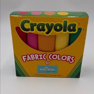 Crayola Fabric Colors by Riley Blake Primary Basic Solid Fat Quarters 10 pcs NIB